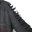 Black Torn Grunge Long Sleeve Top - The Cursed Closet