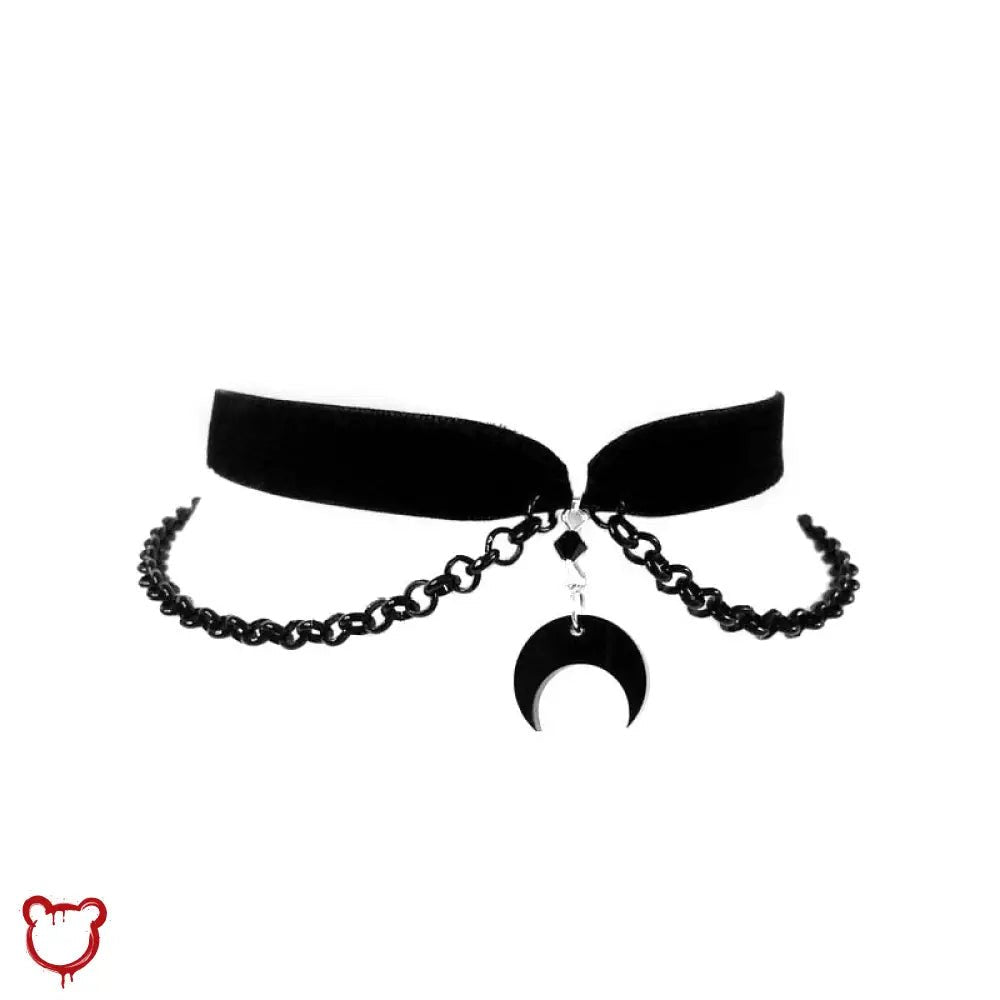 Black Velvet Moon Choker - The Cursed Closet