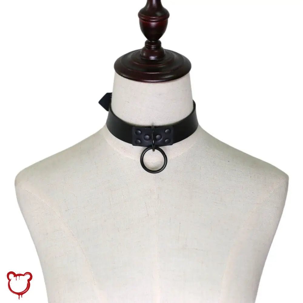 Black/Blue PU Choker - The Cursed Closet