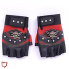 Black/Blue Studded Leather Gloves - The Cursed Closet