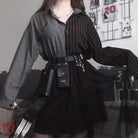 Black/Grey Dual - Tone Shirt - The Cursed Closet