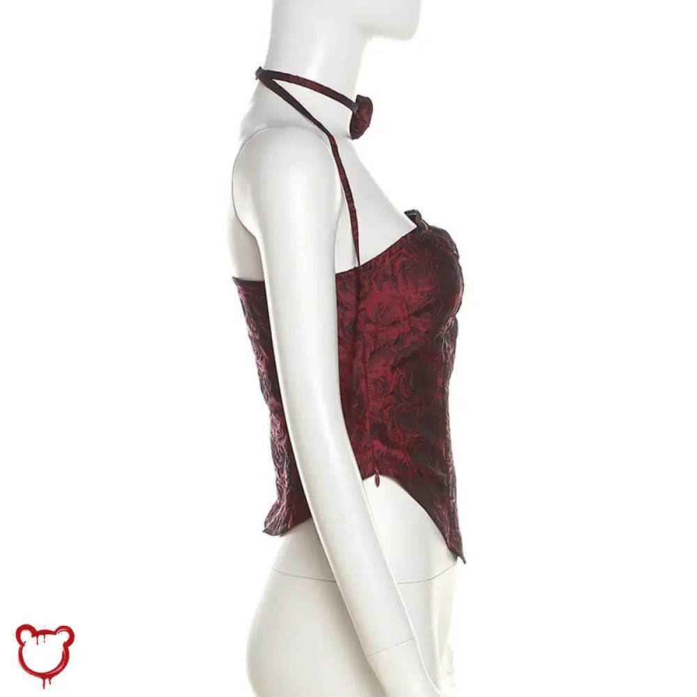 Blood Rose Strapless Top. - The Cursed Closet