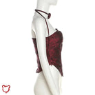 Blood Rose Strapless Top. - The Cursed Closet
