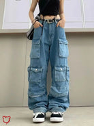 Blue Grunge Baggy Pants - The Cursed Closet