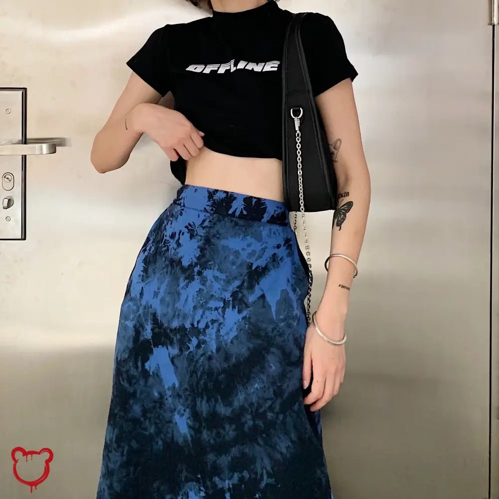 Blue Tie Dye Skirt - The Cursed Closet