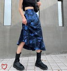 Blue Tie Dye Skirt - The Cursed Closet