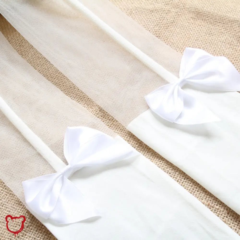 Bow Mock Suspender Tights - The Cursed Closet