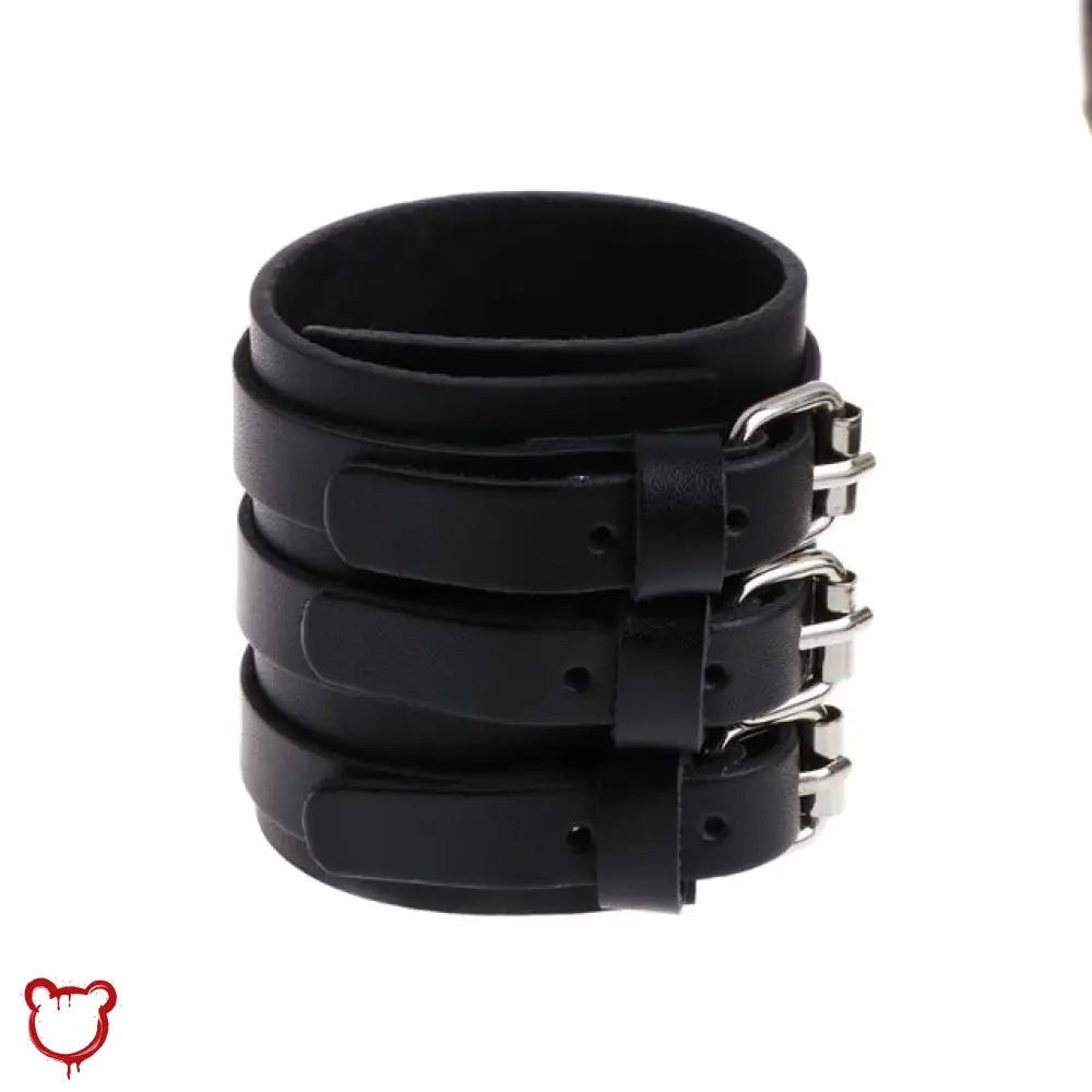 "Brave Black Leather Bracelet" - The Cursed Closet