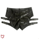 Brimstone Goth Buckle PU Shorts - The Cursed Closet
