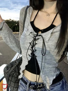 Bullet' Black Lace Crop Top - The Cursed Closet