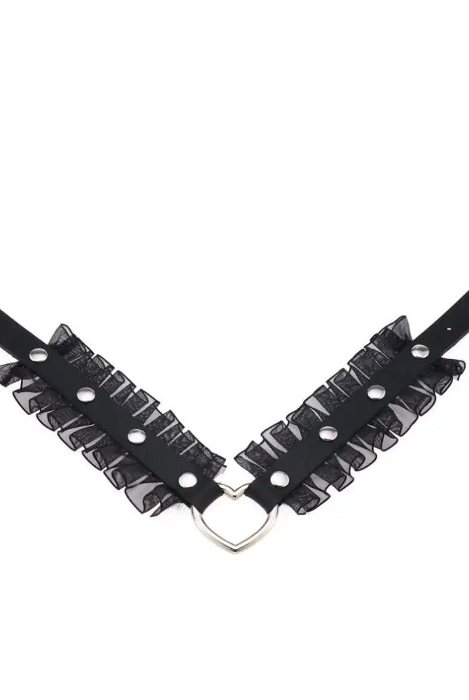 "Charming Lace Heart Necklace" - The Cursed Closet