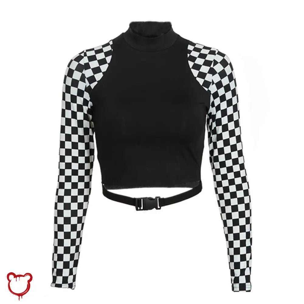 Checkered Fear Factor Top - The Cursed Closet