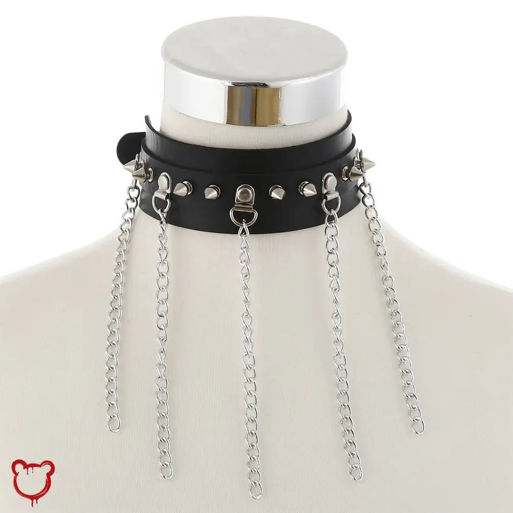 "Chic Black Chain Necklace" - The Cursed Closet