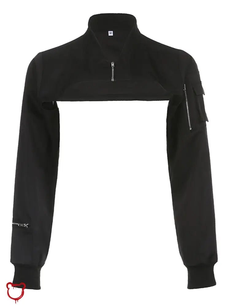 Classic Noir Crop Jacket' - The Cursed Closet