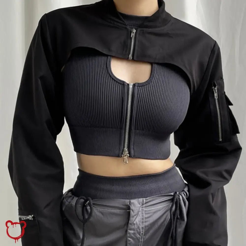 Classic Noir Crop Jacket' - The Cursed Closet