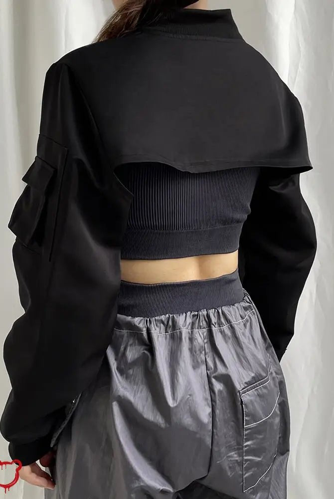 Classic Noir Crop Jacket'