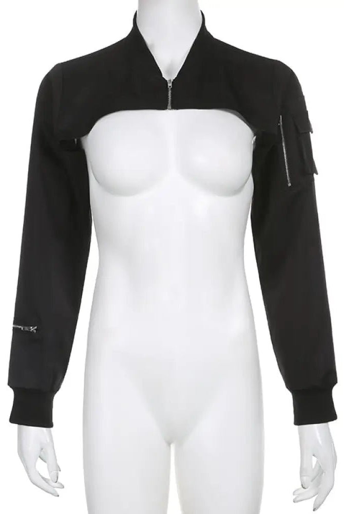 Classic Noir Crop Jacket'