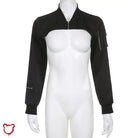 Classic Noir Crop Jacket' - The Cursed Closet