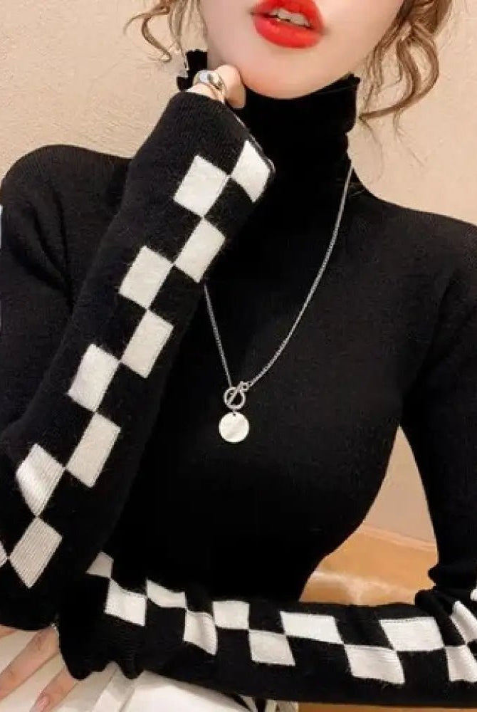 "Cozy Long - sleeve Turtleneck Sweater" - The Cursed Closet