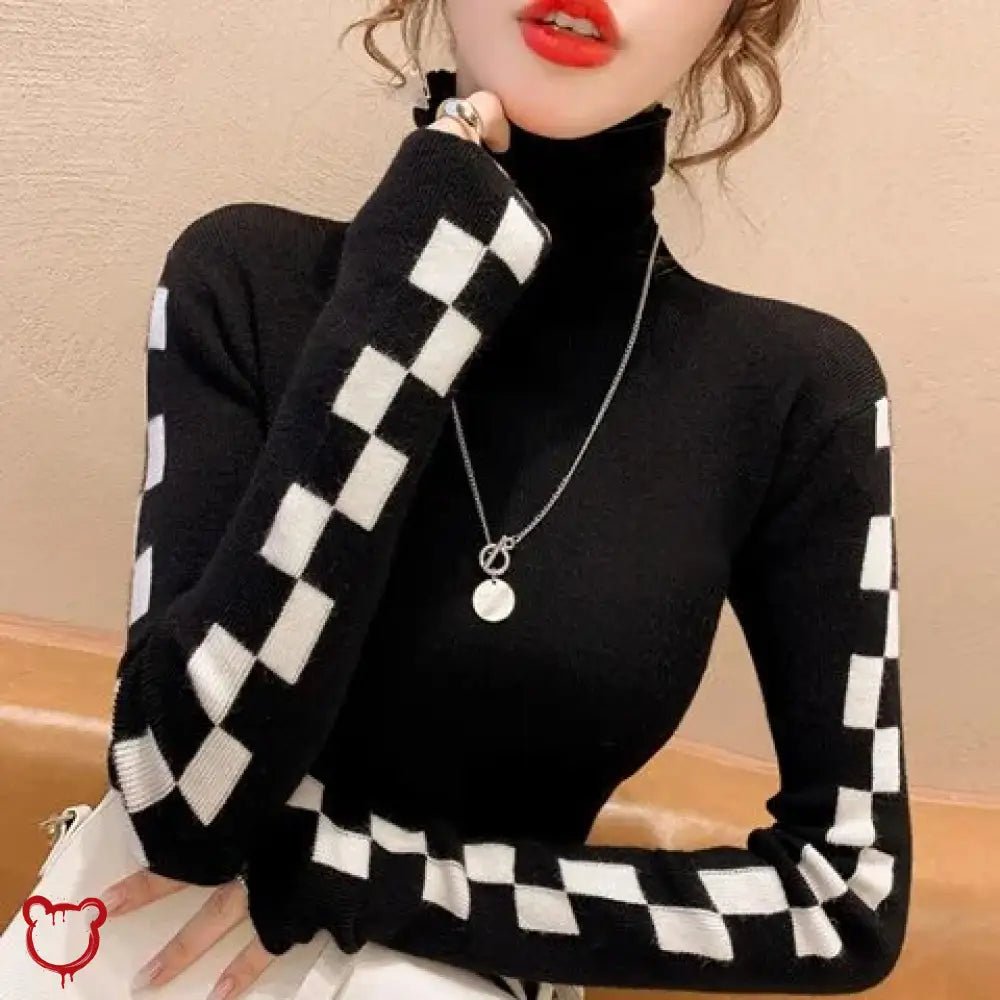 "Cozy Long - sleeve Turtleneck Sweater" - The Cursed Closet