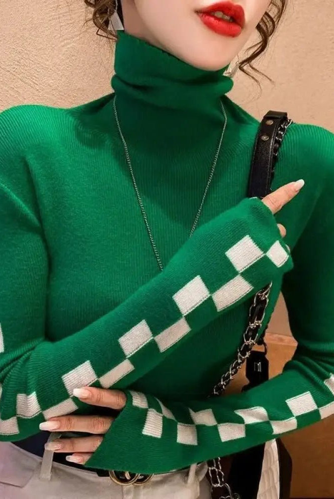 "Cozy Long - sleeve Turtleneck Sweater" - The Cursed Closet