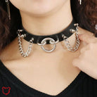 Crusader's PU Chain Choker: Black - The Cursed Closet