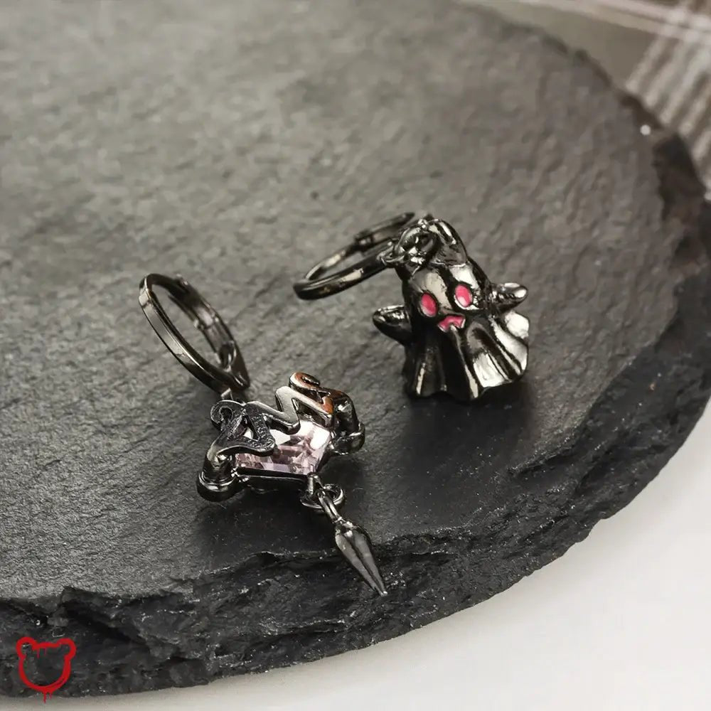 Cute Ghost Earrings - Black - The Cursed Closet