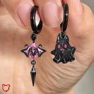 Cute Ghost Earrings - Black - The Cursed Closet