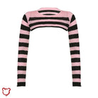 Cute Pink and Black Knit Top - The Cursed Closet