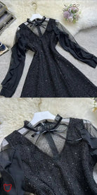 Cyclone Gothic Bow Dress - The Cursed Closet