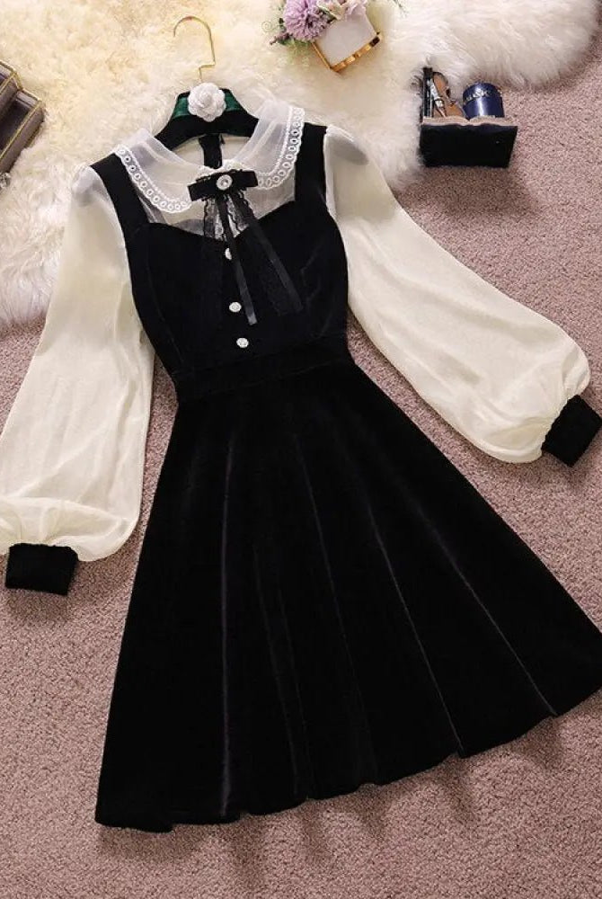 Dahlia Gothic Shirt Dress - The Cursed Closet