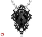 Dahlia Skull Rose Necklace Jewellery