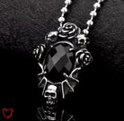 Dahlia Skull Rose Necklace Jewellery