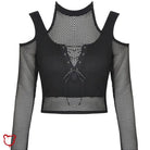 Dark Cut - Out Net Top' - The Cursed Closet