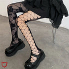 Dark Floral Gothic Tights Accessories