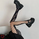 Dark Floral Gothic Tights Accessories