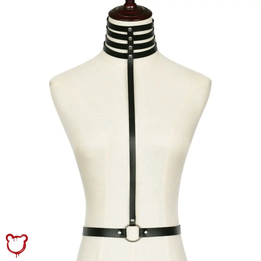 Dark Gothic Choker Harness - The Cursed Closet