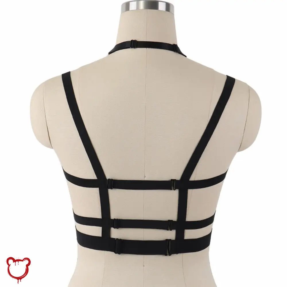 "Dark Pentagram Cage Bra Top" - The Cursed Closet