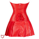 Dark PU Leather Corset Skirt - The Cursed Closet