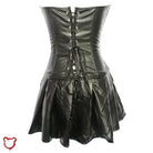 Dark PU Leather Corset Skirt - The Cursed Closet