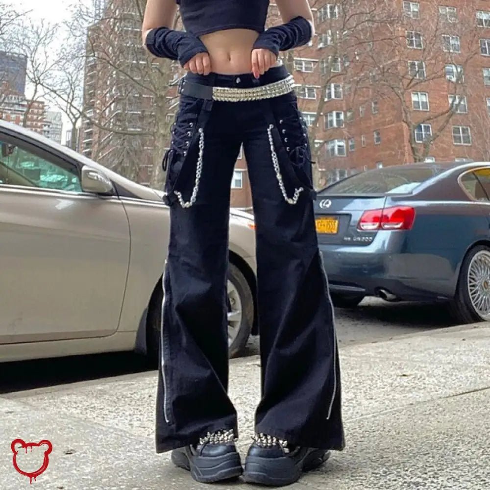 Demon Slayer' Grunge Cargo Pants - The Cursed Closet