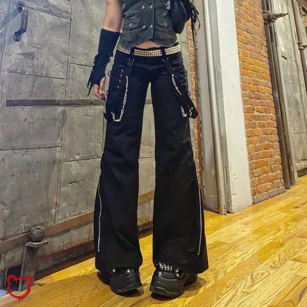 Demon Slayer' Grunge Cargo Pants - The Cursed Closet