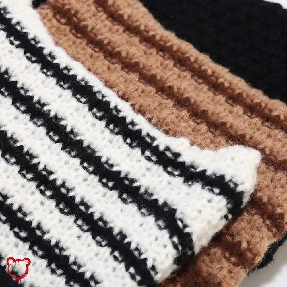 Devilish Striped Harajuku Cat Beanie - The Cursed Closet