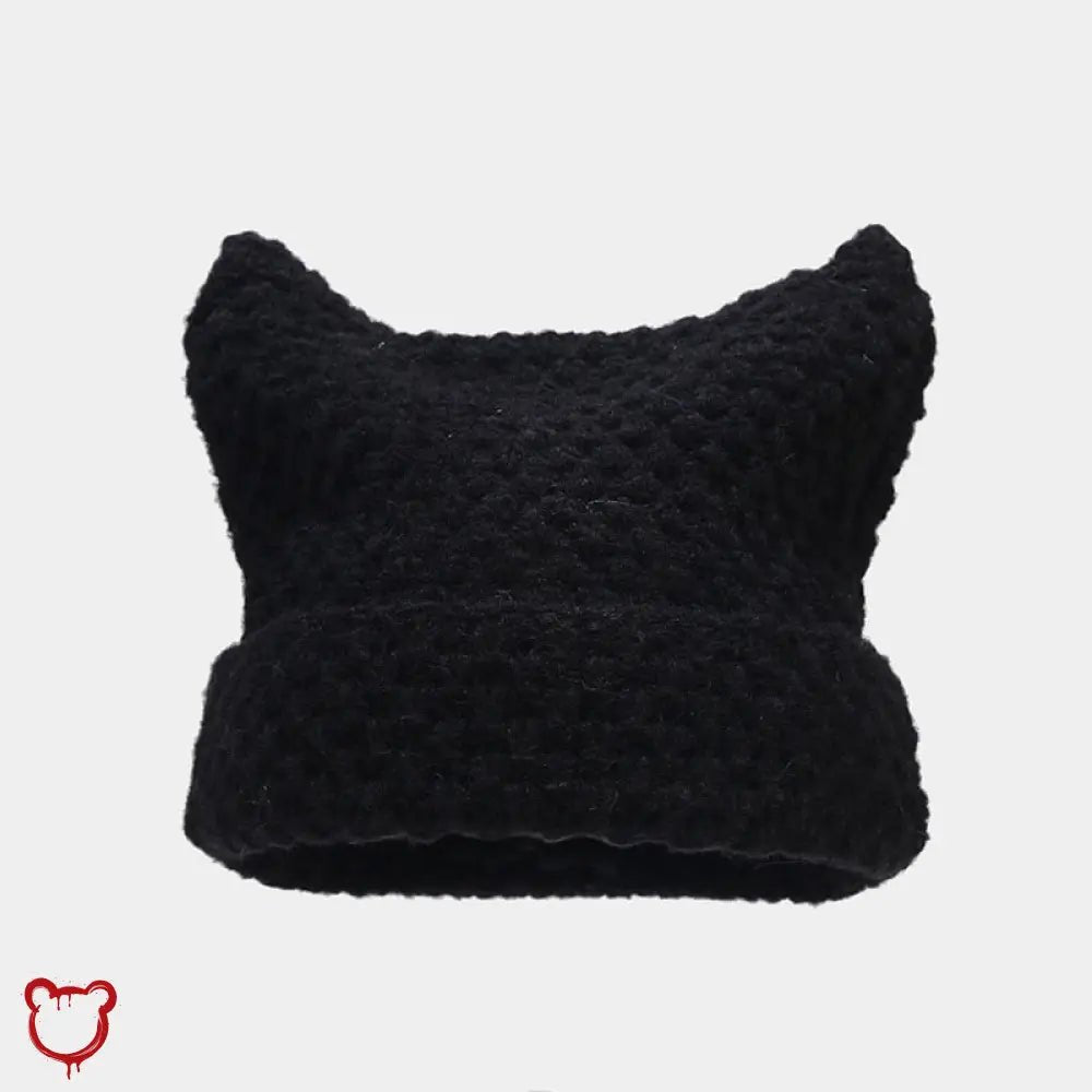 Devilish Striped Harajuku Cat Beanie - The Cursed Closet