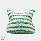 Devilish Striped Harajuku Cat Beanie - The Cursed Closet
