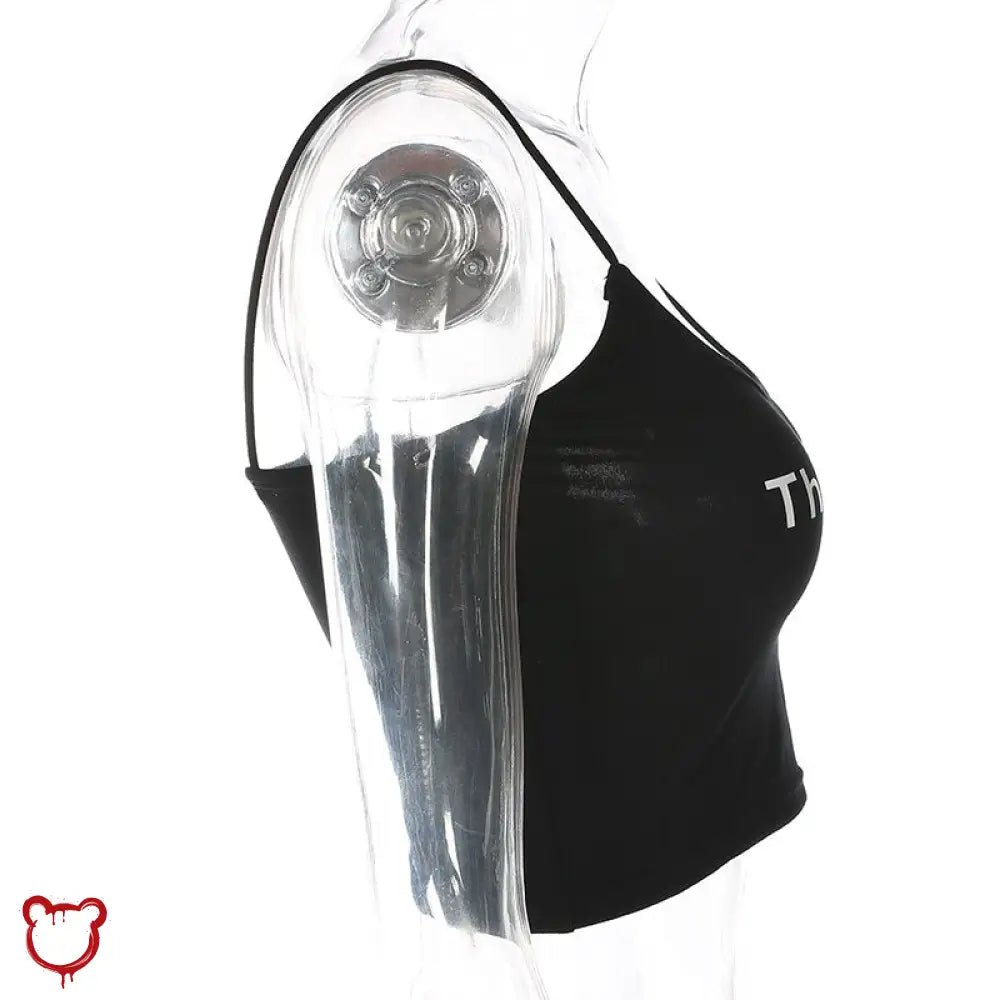 Disgusting Black Crop Top - The Cursed Closet