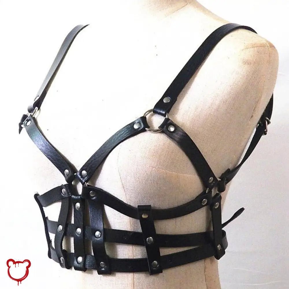 "Dominate Me Leather Harness" - The Cursed Closet