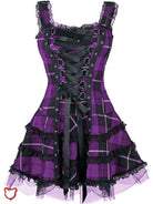 Donnie's Plaid A - line Dress - The Cursed Closet