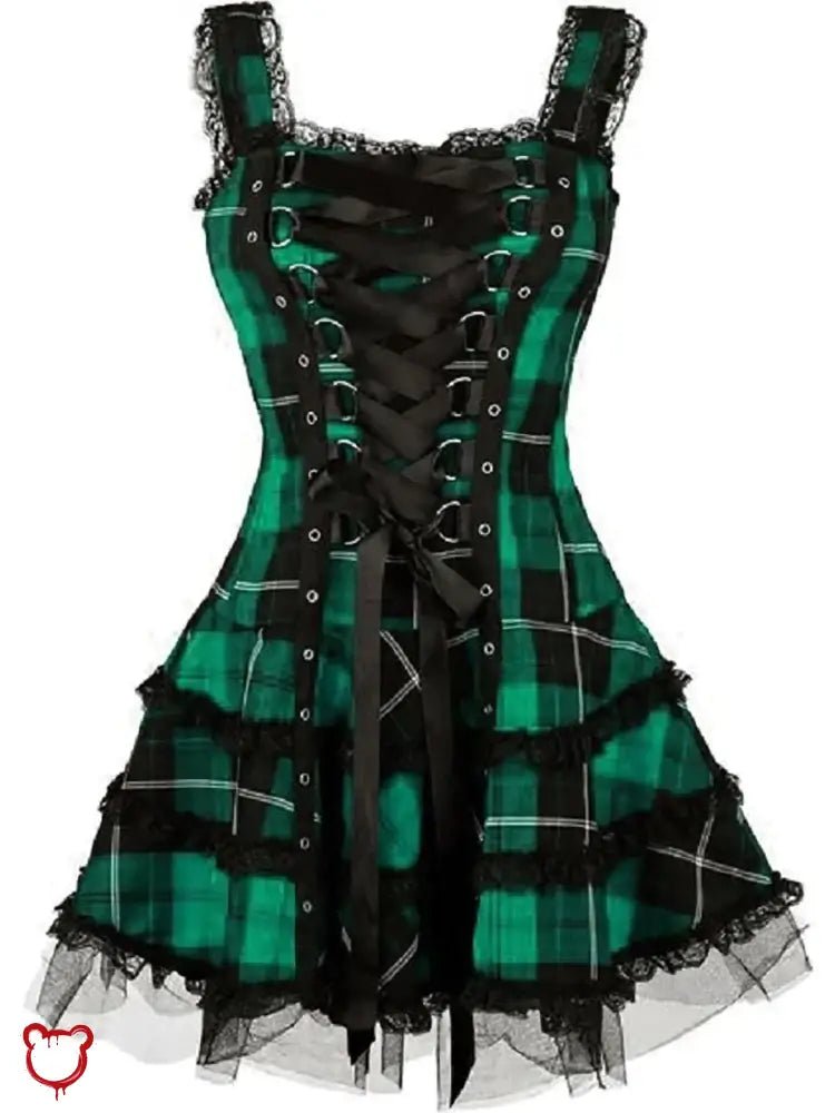 Donnie's Plaid A - line Dress - The Cursed Closet
