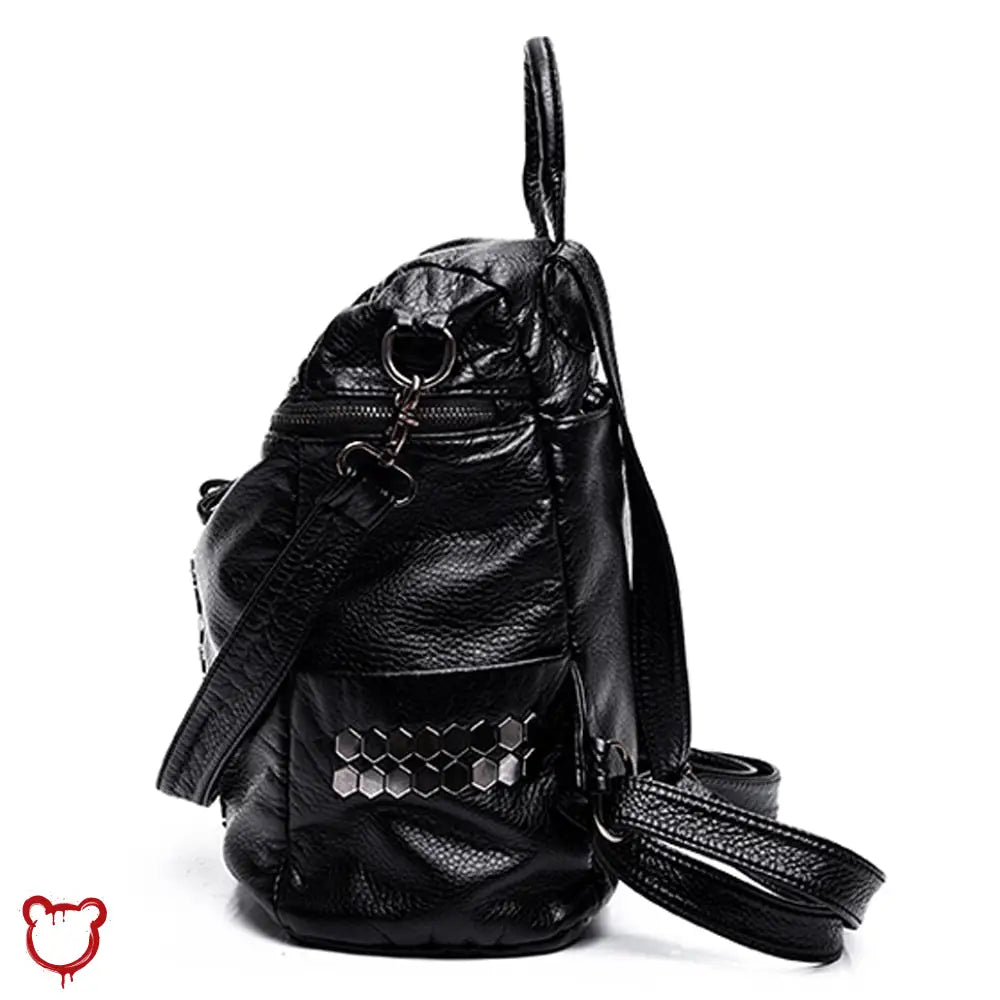 Donnie's PU Black Backpack - The Cursed Closet